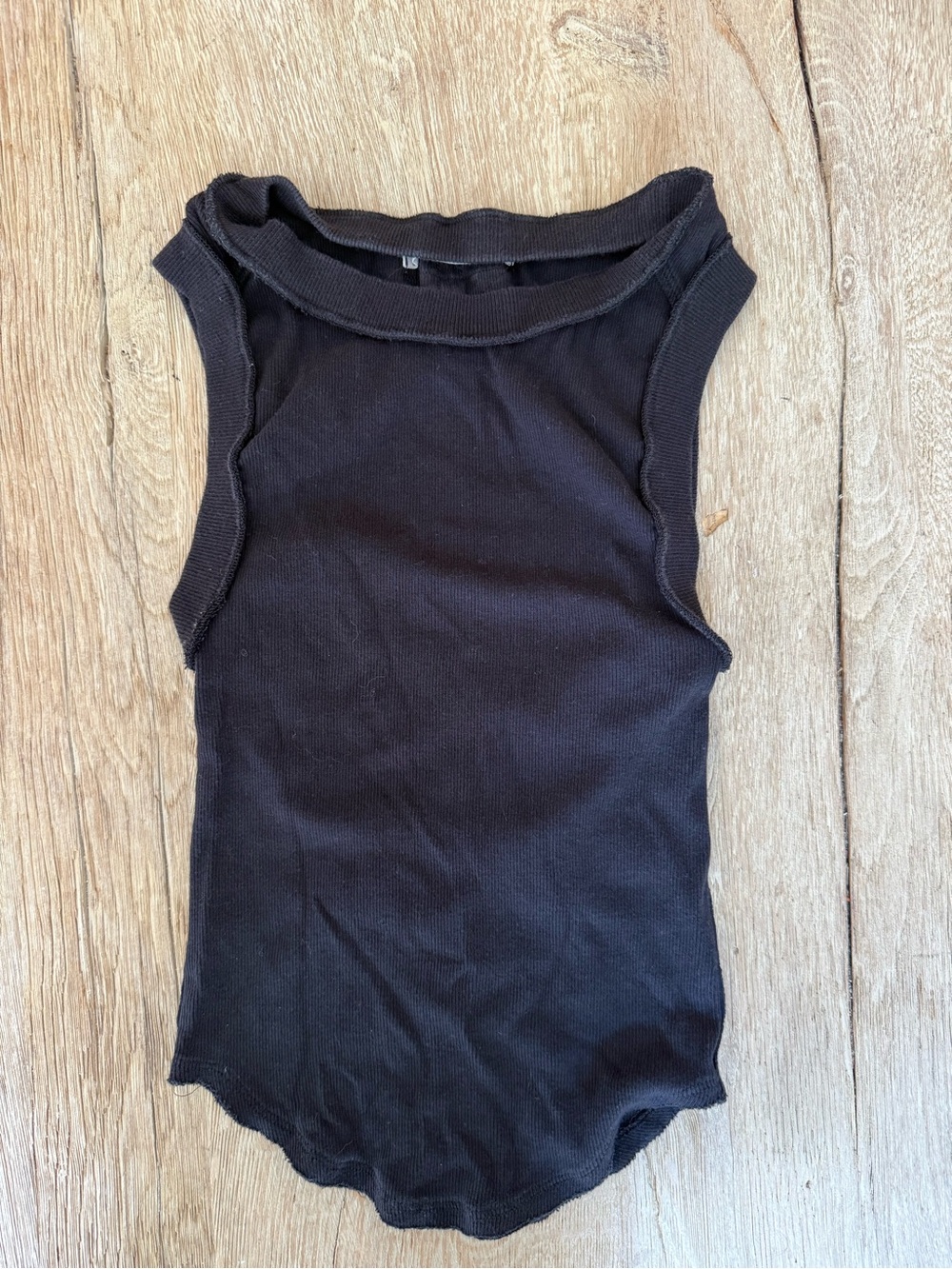 We The Free Black Ribbed Tank Top - Women's